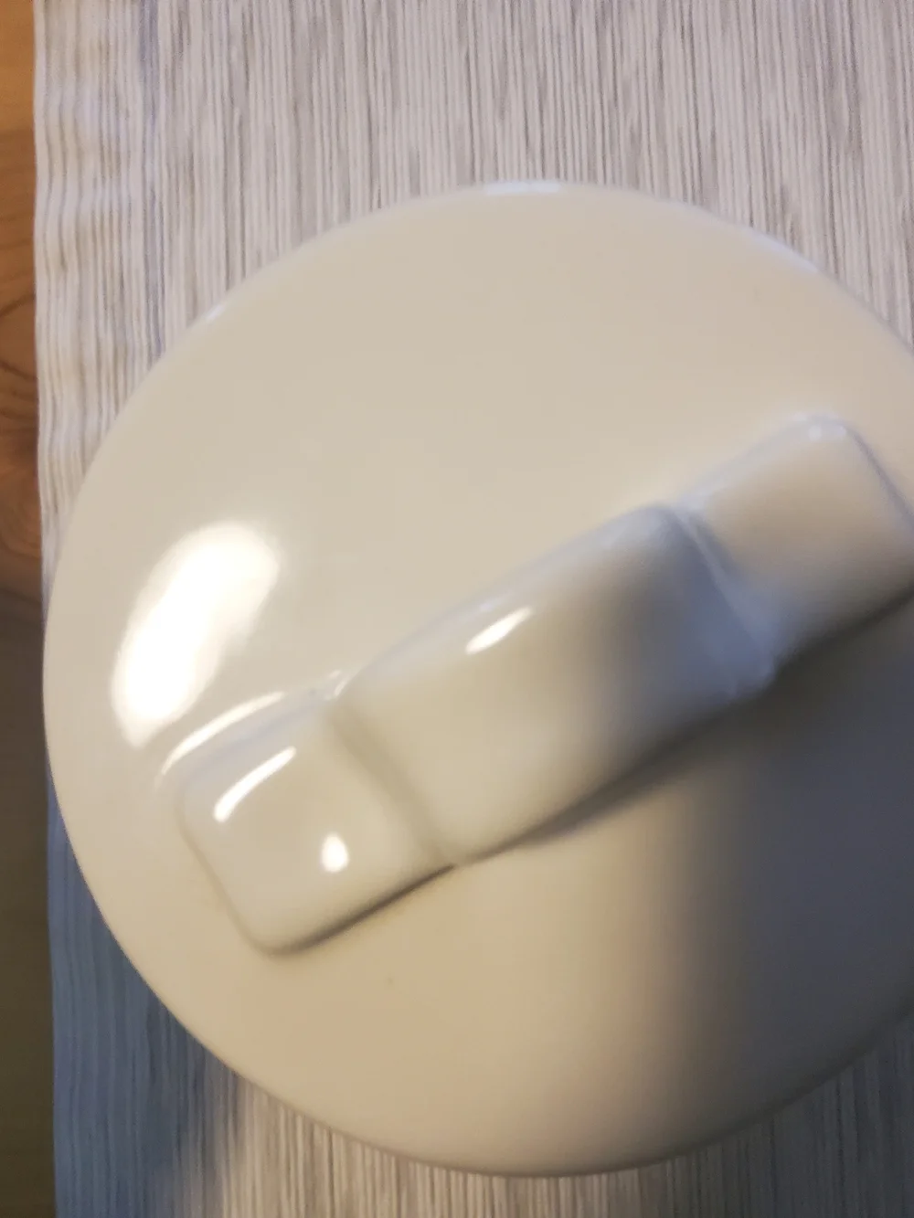 Rae Dunn White Ceramic Canisters with Turquoise Accent - Set of 2 